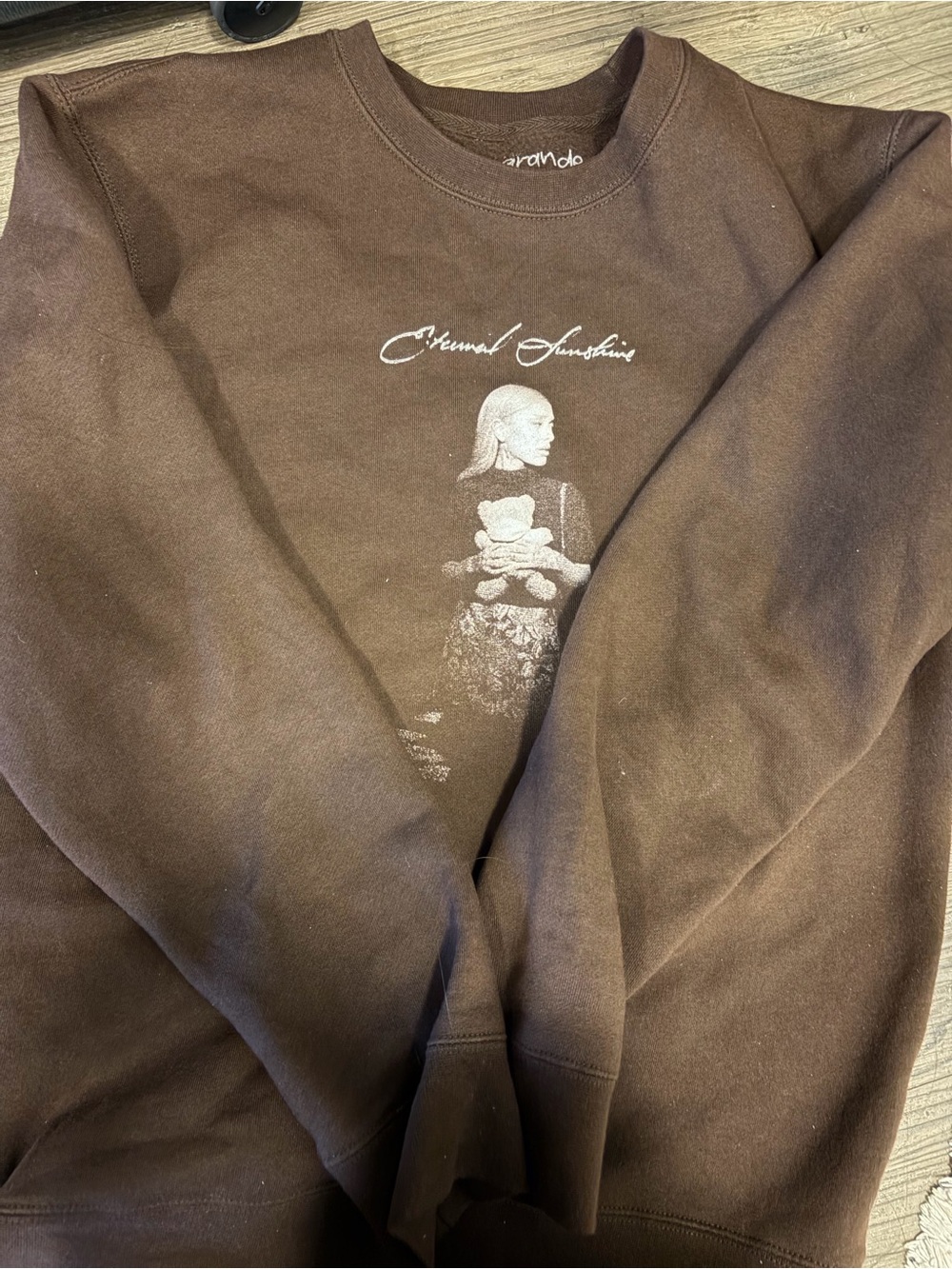 Ariana Grande official tour Eternal Sunshine Merch Brown Graphic Crewneck Hoodie